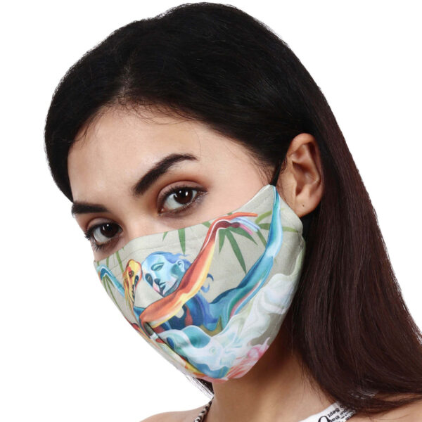 Beautiful Designer Unisex Fabric Face Mask with Ear Loops for Men Women Girl & Kids Reusable & Washable Hazelglow Basics 02 0367 HAZELGLOW BASICS Beautiful Designer Fabric Face Mask with Ear Loops Reusable & Washable VI