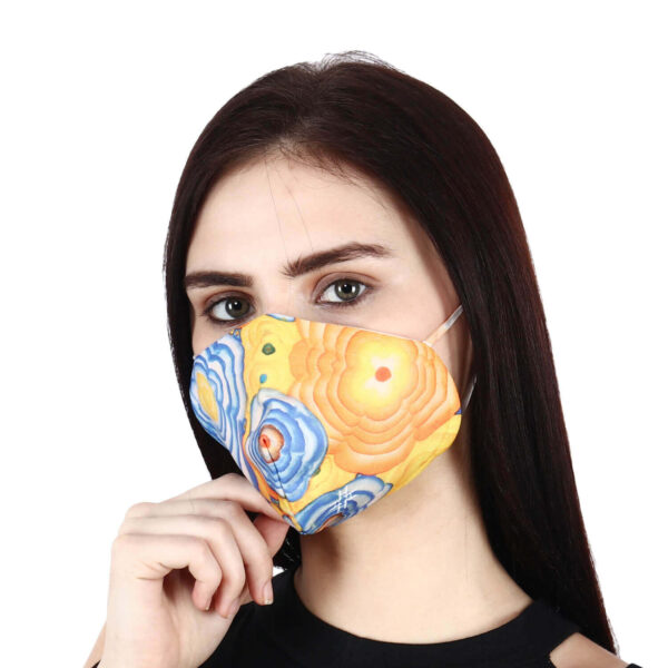 HAZELGLOW BASICS Beautiful Designer Fabric Face Mask with Ear Loops Reusable & Washable IV