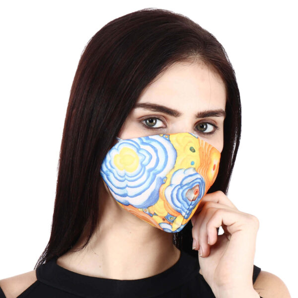 HAZELGLOW BASICS Beautiful Designer Fabric Face Mask with Ear Loops Reusable & Washable IV