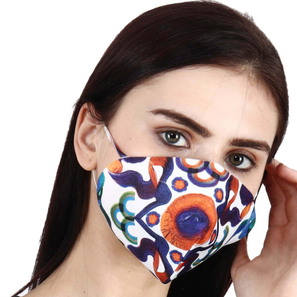 HAZELGLOW Beautiful Designer Fabric Face Mask with Ear Loops Reusable Washable