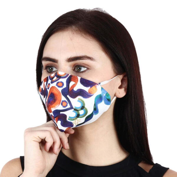 HAZELGLOW Beautiful Designer Fabric Face Mask with Ear Loops Reusable Washable