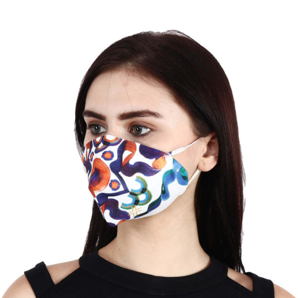 HAZELGLOW Beautiful Designer Fabric Face Mask with Ear Loops Reusable Washable