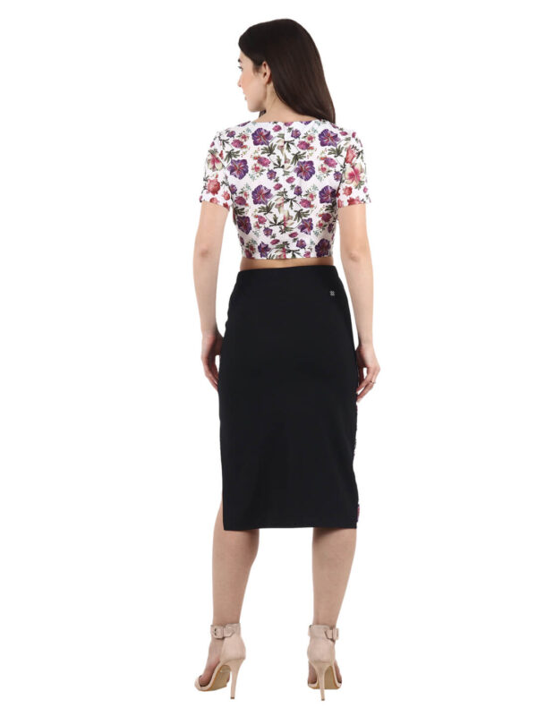 hazelglow Basics Designer Floral Print Crop Top Blouse 1 - 6 Crop Top Blouse Designer Floral Print Women & Girls D-3 hazelglow