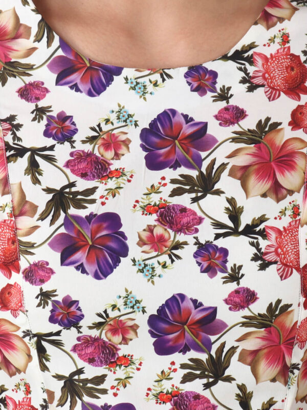 hazelglow Basics Designer Floral Print Crop Top Blouse 1 - 8 Crop Top Blouse Designer Floral Print Women & Girls D-3 hazelglow