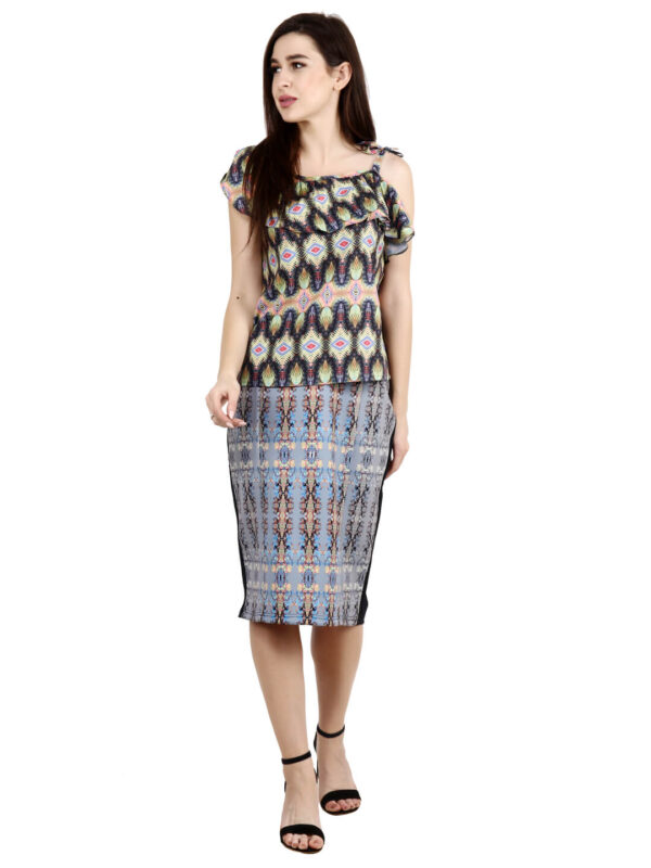 hazelglow Basics Designer Print Pencil Skirt For Girls & Womens 5 - 10 Designer Pencil Skirt Print For Girls and womens D-5 hazelglow