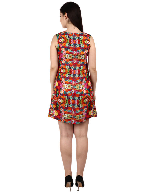 hazelglow Basics Designer Print Sleeve Less Tunic Dress 5 - 4 Designer Flower Print Tunic Dress for Women & Girls by hazelglow