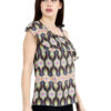One Shoulder Top with Strap Designer Animal Print hazelglow