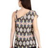One Shoulder Top with Strap Designer Animal Print hazelglow
