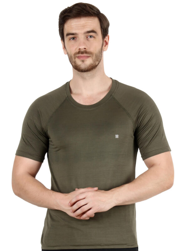 hazelglow Basics Mens T Shirt 2 - 1 T-Shirt for Mens Regular Fit Half Sleeves,