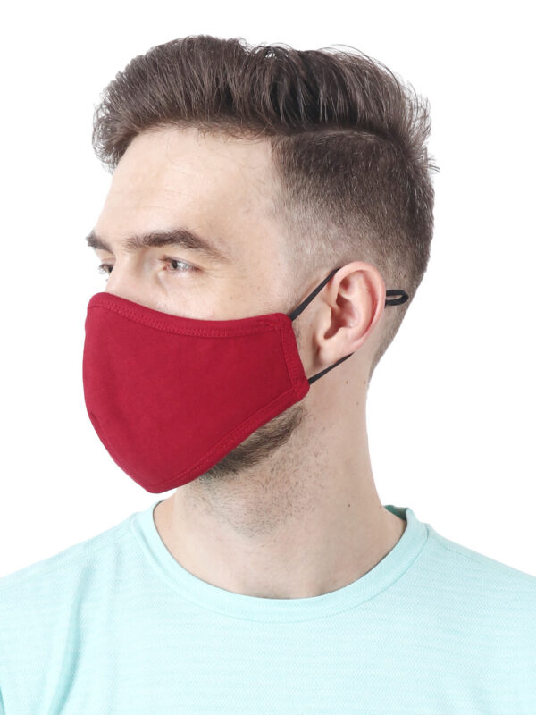 hazelglow Basics Unisex face mask 3 - 3 Unisex Face Mask with Ear Loops Reusable & Washable Set of 3 Colors HAZELGLOW