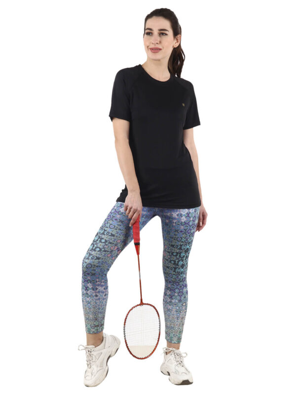 Black T-Shirt for Womens Regular Fit Half Sleeve D-4 hazelglow