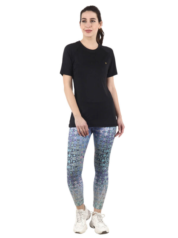 Black T-Shirt for Womens Regular Fit Half Sleeve D-4 hazelglow