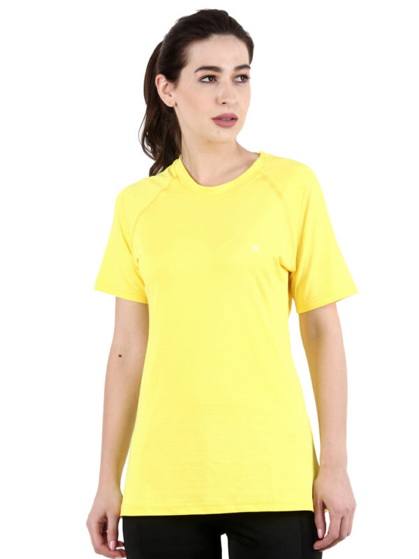 hazelglow Basics Womens T Shirt 5 - 1 Yellow T-Shirt Womens Regular Fit Half Sleeves,