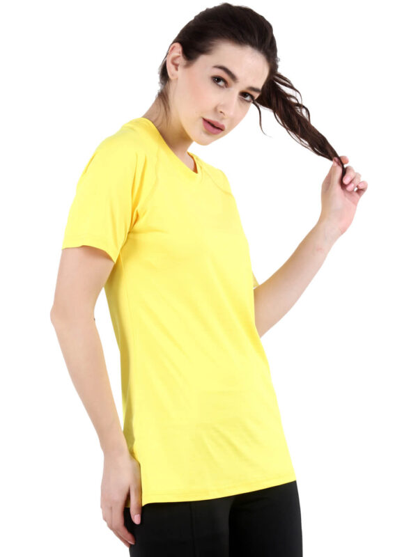 hazelglow Basics Womens T Shirt 5 - 3 Yellow T-Shirt Womens Regular Fit Half Sleeves D-5 hazelglow