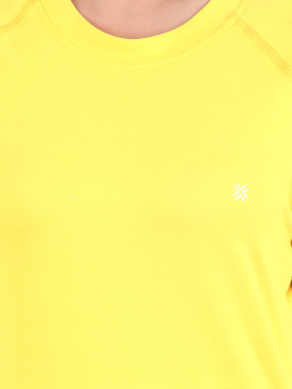 hazelglow Basics Womens T Shirt 5 - 7 Yellow T-Shirt Womens Regular Fit Half Sleeves D-5 hazelglow