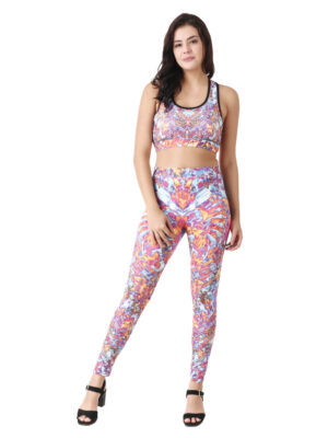 hazelglow basics Active Wear Designer Print Sporty Legging 6 - 1 Active Wear Designer Print Symphony Sporty Legging,
