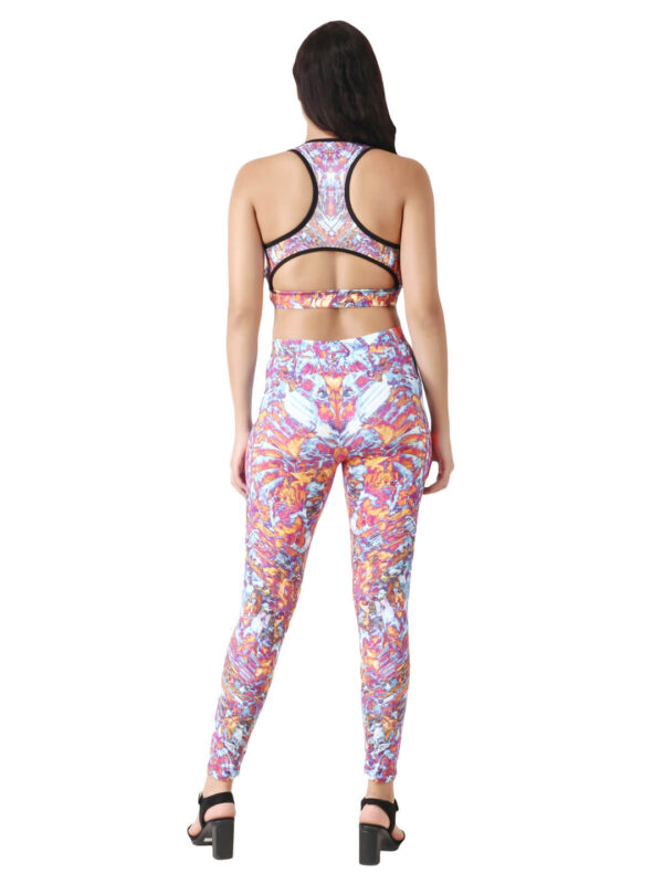 hazelglow basics Active Wear Designer Print Sporty Legging 6 - 4 Active Wear Designer Print Symphony Sporty Legging D-6 hazelglow