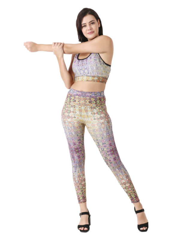 Active Wear Legging Sporty Designer Print D-7 hazelglow