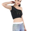 hazelglow basics Active Wear Sporty Top One Shoulder 1 - 2 One Shoulder Sporty Top Reflector Print Active Wear D-1 hazelglow