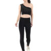 hazelglow basics Active Wear Sporty Top One Shoulder 1 - 6 One Shoulder Sporty Top Reflector Print Active Wear D-1 hazelglow
