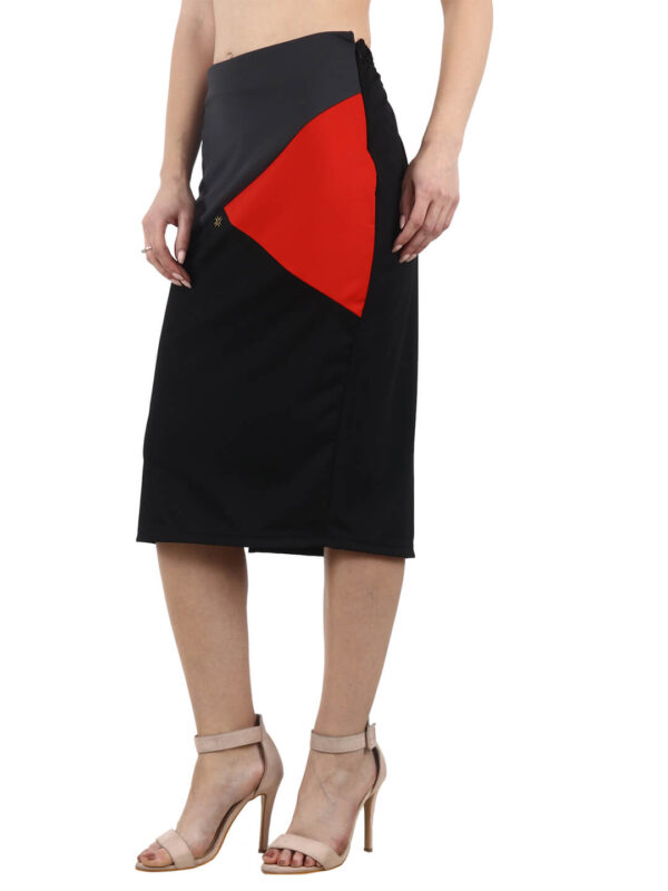 Color Block Pencil Skirt Side Slit D-2 by hazelglow