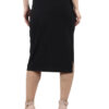Color Block Pencil Skirt Side Slit D-2 by hazelglow