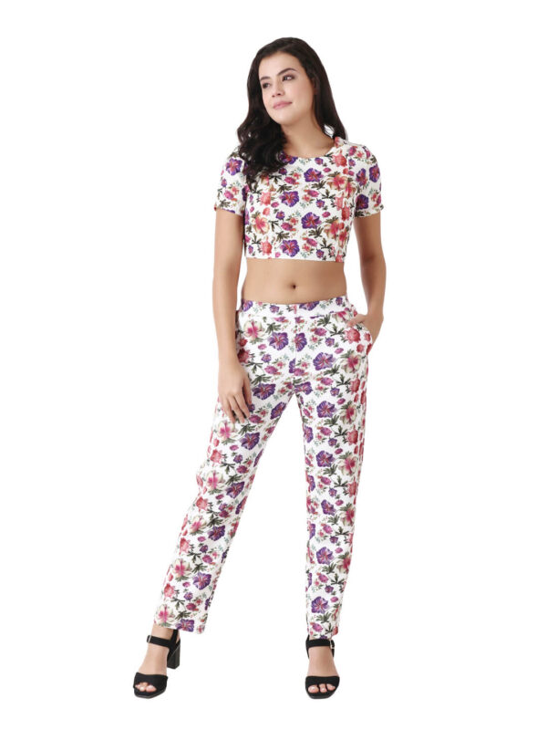 hazelglow basics Designer Print Laurel Trouser 1 - 2 Floral Print Pant Designer Trouser D-6 hazelglow