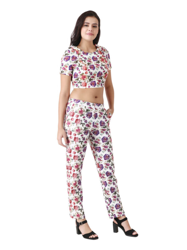 hazelglow basics Designer Print Laurel Trouser 1 - 5 Floral Print Pant Designer Trouser D-6 hazelglow