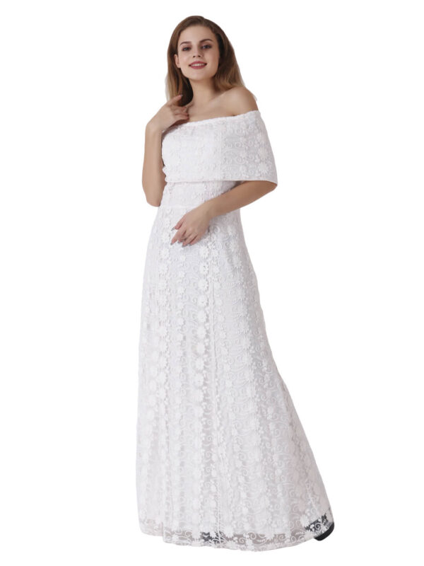 Bohemian Style Off Shoulder Bridesmaid Dress hazelglow 01 Bohemian Style Off Shoulder Bridesmaid Dress hazelglow