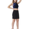 Buy Black Skirts for Women Front Overlap Panel hazelglow D1