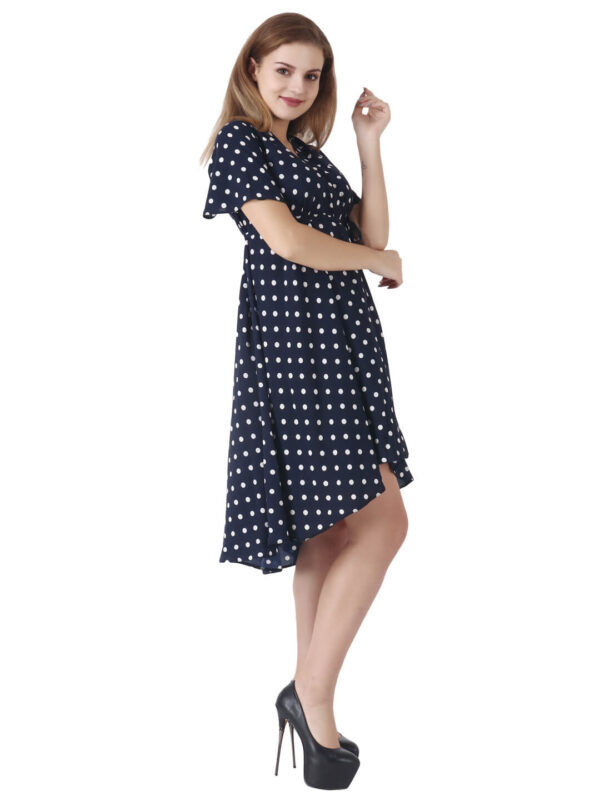 Polka Dot Low High Cross Dress hazelglow 04 Polka Dot Dress, sexy Dress,