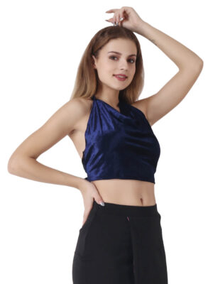 Strappy Crop Top with Cowl Neck hazelglow 02 Crop Cowl Neck Top,