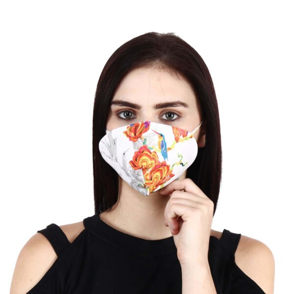 HAZELGLOW BASICS Beautiful Designer Fabric Face Mask with Ear Loops Reusable & Washable V