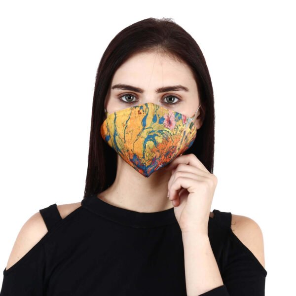 HAZELGLOW BASICS Beautiful Designer Fabric Face Mask with Ear Loops Reusable & Washable III