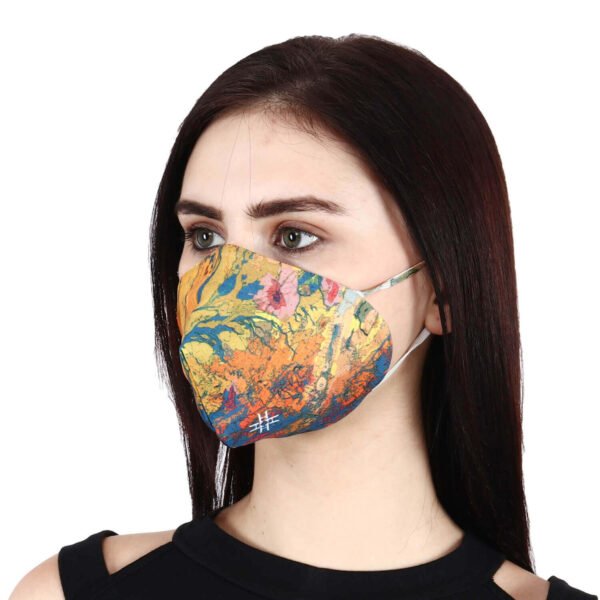 HAZELGLOW BASICS Beautiful Designer Fabric Face Mask with Ear Loops Reusable & Washable III