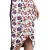Asymmetric Skirt Designer Florel Print D-4 hazelglow