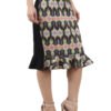Ruffle Skirt Animal Print Designer Bottom D-3 hazelglow