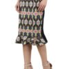 Ruffle Skirt Animal Print Designer Bottom D-3 hazelglow