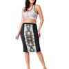 Designer Print Pencil Skirt,