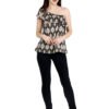 One Shoulder Top with Strap Designer Animal Print hazelglow