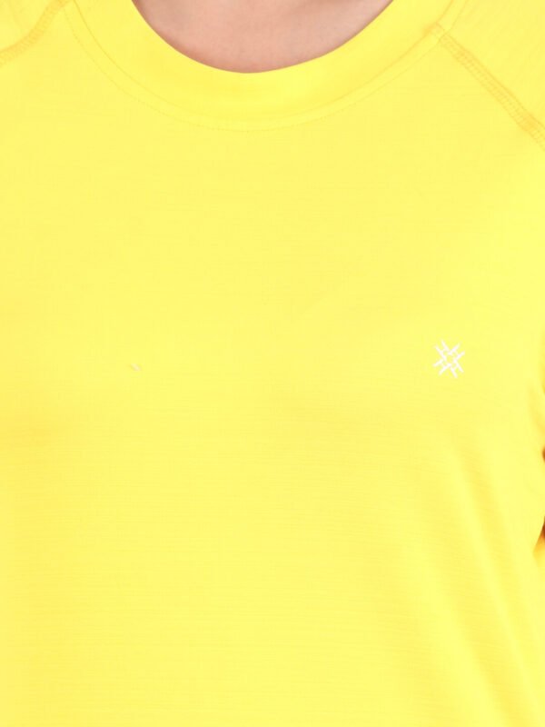 Yellow T-Shirt Womens Regular Fit Half Sleeves D-5 hazelglow