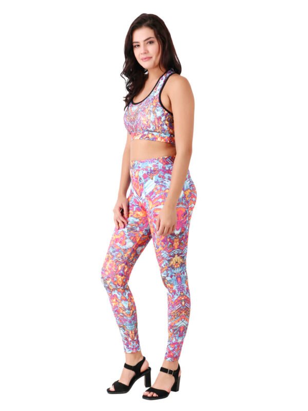 Active Wear Designer Print Symphony Sporty Legging D-6 hazelglow
