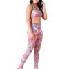 Active Wear Designer Print Symphony Sporty Legging D-6 hazelglow