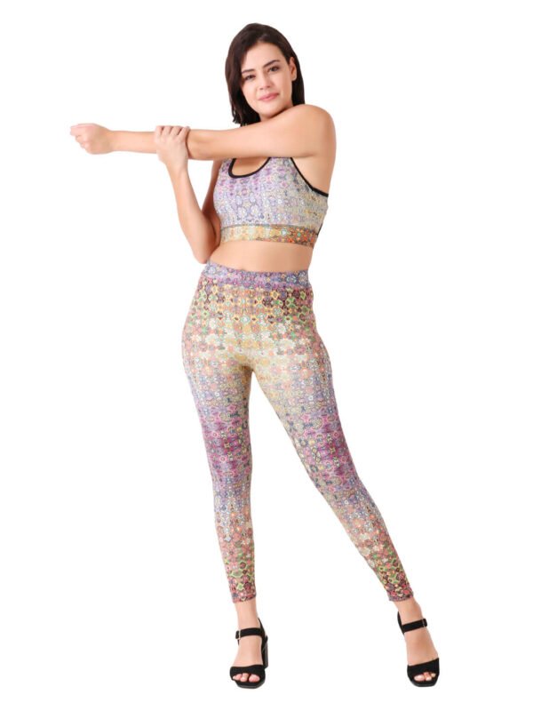 Active Wear Legging Sporty Designer Print D-7 hazelglow