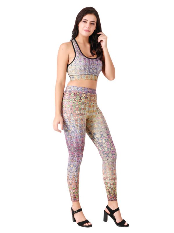 Sporty Top Active Wear Designer Print  D-9 hazelglow