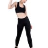 Black Active Wear Sporty Top D-2 hazelglow