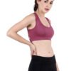 Maroon color Active Wear Sporty Top D-3 hazelglow