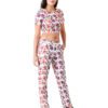 Floral Print Pant Designer Trouser D-6 hazelglow