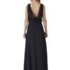 Cocktail Party Dress Cowl Back Black hazelglow