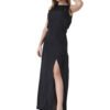 Cocktail Party Dress Cowl Back Black hazelglow